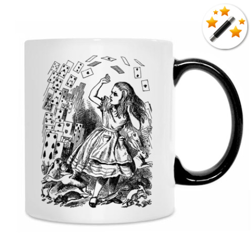 Кружка-хамелеон с принтом Алиса в стране чудес