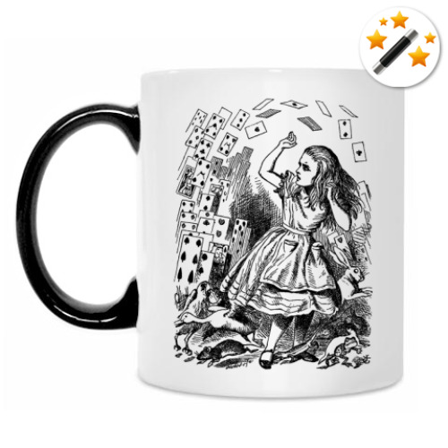 Кружка-хамелеон с принтом Алиса в стране чудес