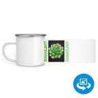 Кружка металлическая белая (круговая запечатка)