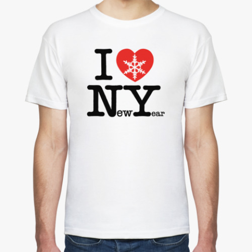 Футболка с принтом I Love New Year