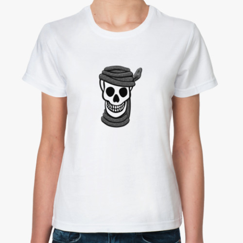 Классическая футболка с принтом череп