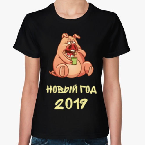 Женская футболка Год Свиньи 2019