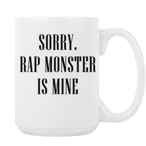 Кружка с принтом Sorry. Rap Monster is mine