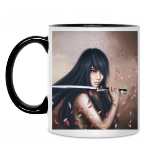 Кружка с принтом Самурай