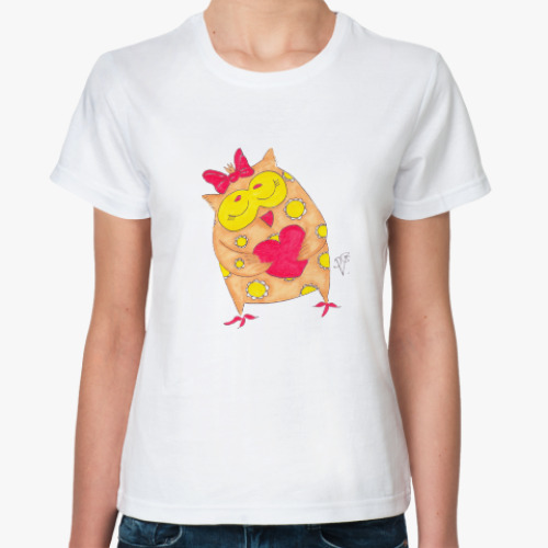 Классическая футболка Влюбленная сова