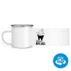 Кружка металлическая белая (круговая запечатка)