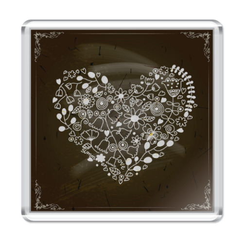 Магнит с принтом Любовь