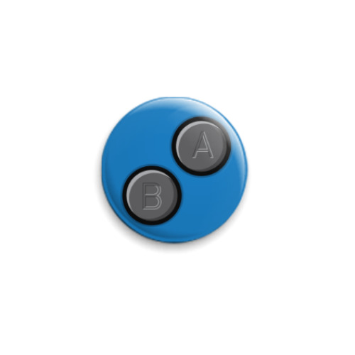 Значок 25мм с принтом 8бит Форева Рулезз!