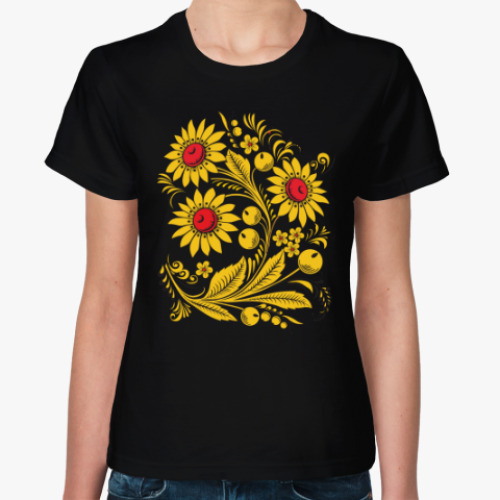 Женская футболка Хохлома