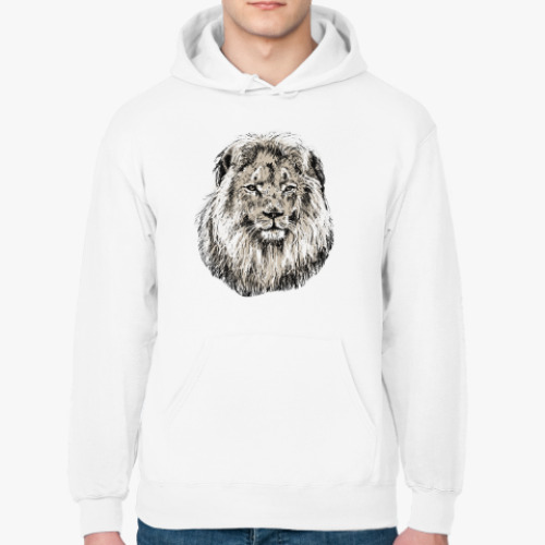 Толстовка худи с принтом Лев