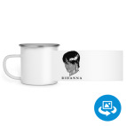 Кружка металлическая белая (круговая запечатка)