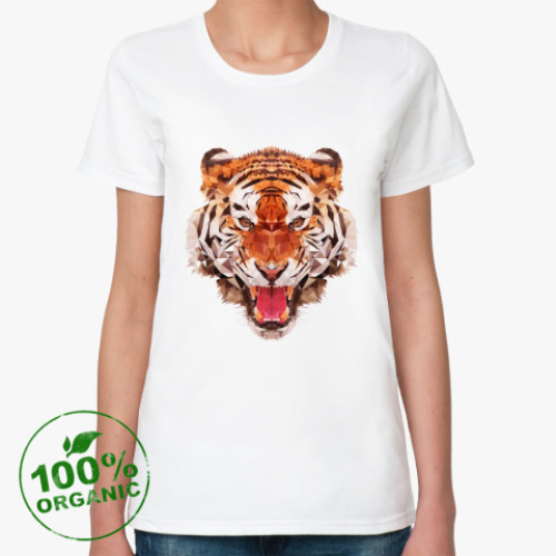 Женская футболка из органик-хлопка Тигр