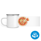 Кружка металлическая белая (круговая запечатка)