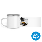 Кружка металлическая белая (круговая запечатка)