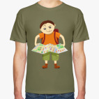 Забавный озадаченный турист с картой