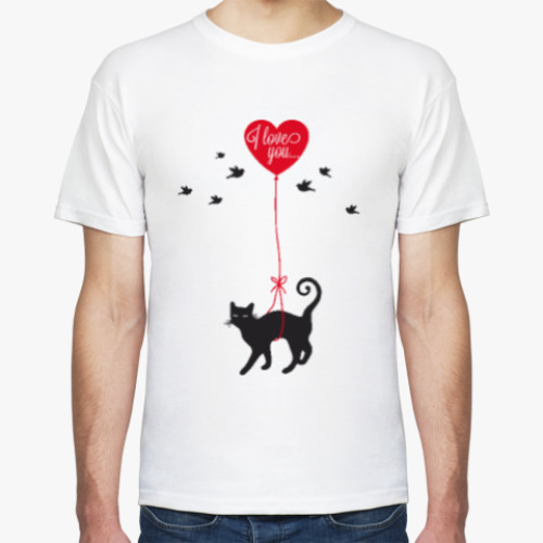 Футболка Кот и сердце