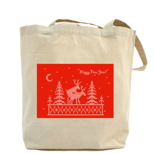 Сумка шоппер Олени при луне