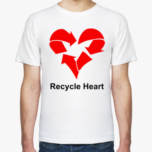 Футболка с принтом Recycle Heart