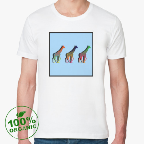 Футболка из органик-хлопка с принтом Positive