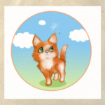 Котёна и одуванчик