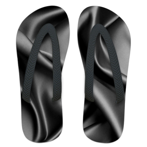 Шлепанцы (сланцы) с принтом  'Шёлк'