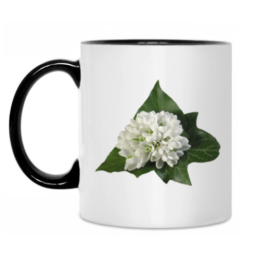 Кружка с принтом Подснежник