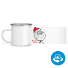 Кружка металлическая белая (круговая запечатка)