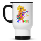 Кружка-термос белая My God!