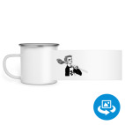 Кружка металлическая белая (круговая запечатка)