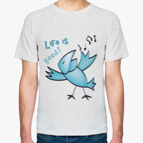 Футболка с принтом Жизнь хороша!