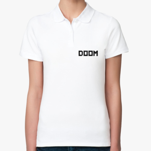 Женская рубашка поло (печать) Doom