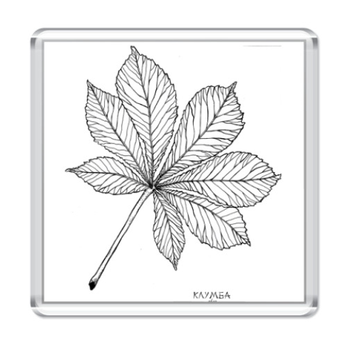 Магнит с принтом Клумба