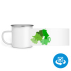 Кружка металлическая белая (круговая запечатка)