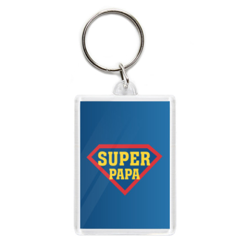 Брелок с принтом СУПЕР ПАПА