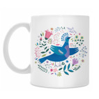 Венценосный голубь среди цветов