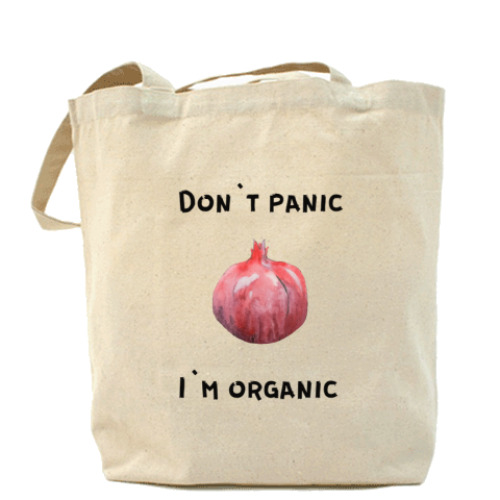 Сумка шоппер с принтом только органика