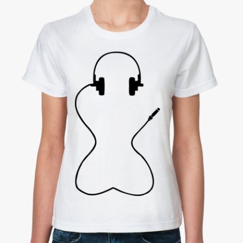 Классическая футболка с принтом Силуэт