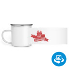 Кружка металлическая белая (круговая запечатка)