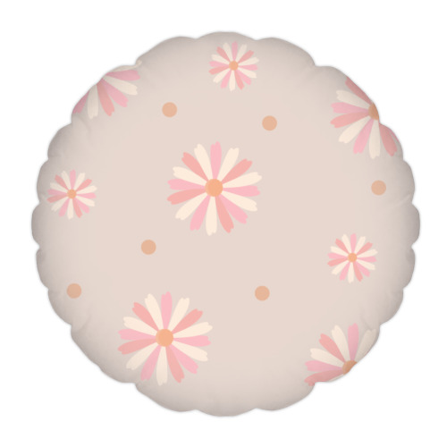 Подушка с принтом милые цветы, ромашки