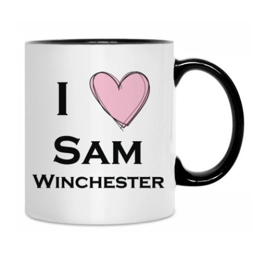 Кружка с принтом I love Sam Winchester