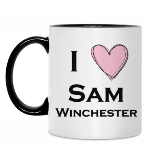 Кружка с принтом I love Sam Winchester