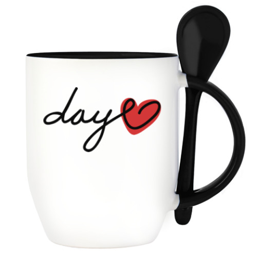 Кружка с ложкой Коты Love Day