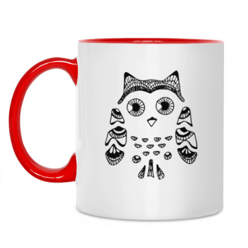 Кружка с принтом Сова