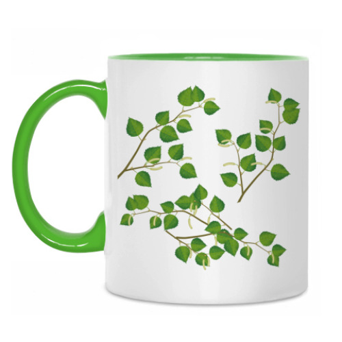 Кружка с принтом Береза