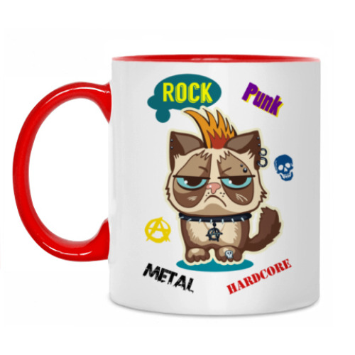 Кружка с принтом Угрюмый кот Тард - Grumpy Cat