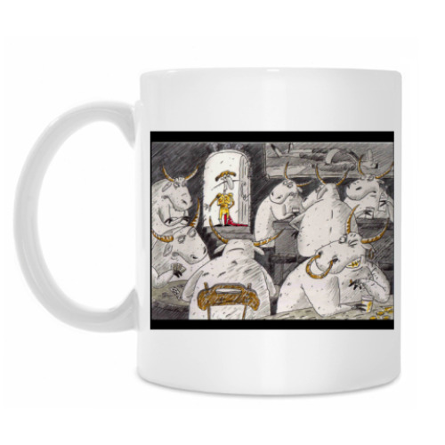 Кружка с принтом Быки