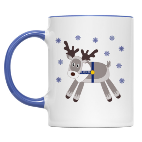 Кружка с принтом Reindeer