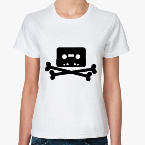 Классическая футболка с принтом Pirate bay