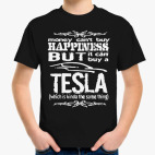 Детская классическая футболка Tesla
