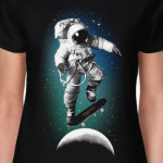Astronaut on skateboard
